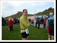 HELGOLAND MARATHON - vor dem Start - windig und kalt ... aber eine tolle Veranstaltung ...6. Platz in der AK !!!